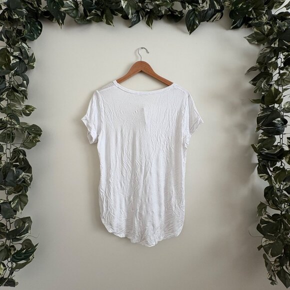 Cotton On V-Neck Short Sleeve Shirt White NWT Women’s Size S - Picture 2 of 6